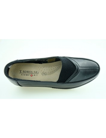 Półbut damski na T.Sokolski CH J19-11 BLK,Kolor czarny