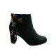Botki damskie Sergio Leone BT547,Kolor czarny z beżowym