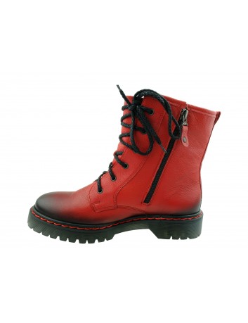 Trzewik damski skórzany Maciejka 01609, Kolor czerwony