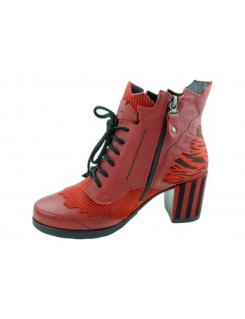 Trzewik damski skórzany Maciejka 03190,Kolor czerwony