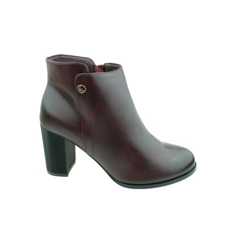 Botki damskie Sergio Leone BT518,Kolor bordo