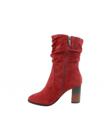 Botek damski skórzany Tamaris 1-25080-23B,Kolor czerwony