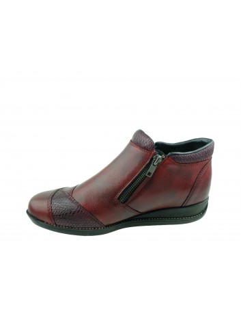 Botek damski Rieker  44281-35W,Kolor bordowy