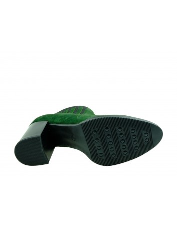 Botki damskie skórzane Maciejka 04301,Kolor zielony