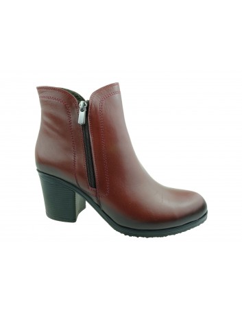 Skórzany botek damski T.Sokolski BAY 678,Kolor bordo