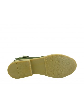 Botek damski skórzany Stella S4048,Kolor oliwkowy