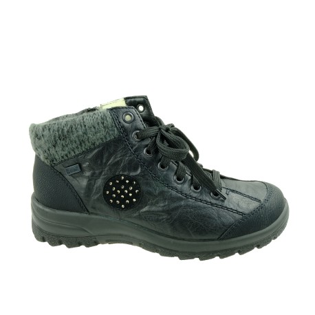 Trzewik damski Rieker  L7110-01S,Kolor czarny