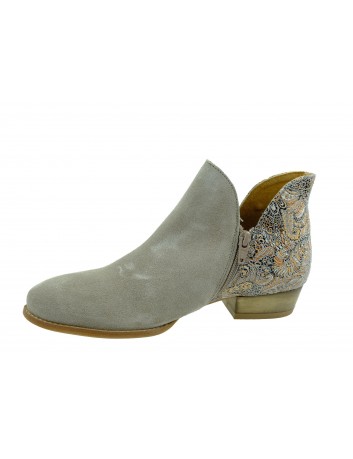 Botki damskie skórzane Maciejka 04091,Kolor beżowy