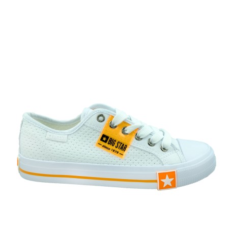 Trampki damskie BIG STAR FF274035,Kolor biały