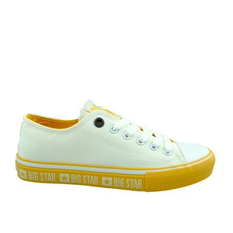 Trampki damskie BIG STAR FF274234,Kolor biały