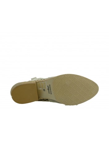 Skórzany botek damski JUMA 2715,Kolor beżowy