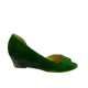 Czółenko letnie skórzane Maciejka  01304, Kolor zielony