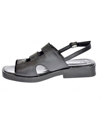 Klapki skórzane damskie LU G009-2145 ,T.Sokolski,Kolor czarny