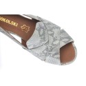 Sandały skórzane damskie LP 0436-425-617  T.Sokolski,Kolor szary