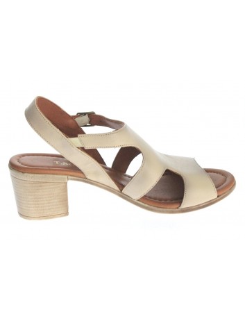 Sandały skórzane damskie ALP 2446 T.Sokolski, Kolor beżowy