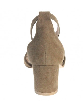 Skórzany sandał damski JUMA 2660, Kolor beżwy