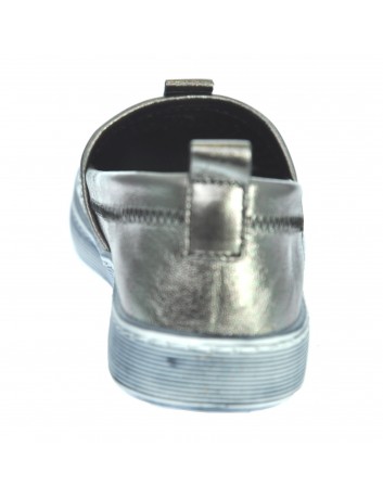 Mokasyny skórzane LP 0226-2002 T.Sokolski,Kolor platynowy