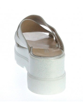 Klapek skórzany damski-biały koturn LU G182-529,T.Sokolski,Kolor biały