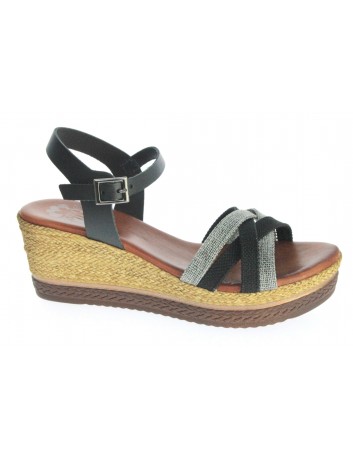 Sandał damski Hiszpańska marka Porronet L-2559, Kolor czarny