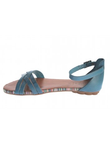 Skórzany sandał damski Hiszpańskiej marki Porronet L-2512 ,Kolor niebieski