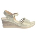 Sandał damski na koturnie T.Sokolski SK L20-37, Kolor szary
