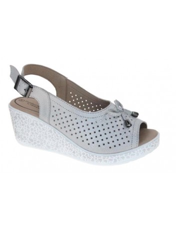 Skórzany sandał T.Sokolski OC L20-01,Kolor srebrny