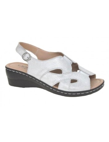 Sandał skórzany damski T.Sokolski LIN L20-04,Kolor srebrny