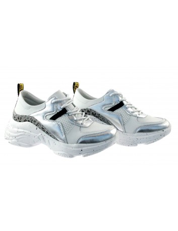 Sportowe Sneakersy skórzany  T.Sokolski FLY W20-05 ,Kolor biały srebrny