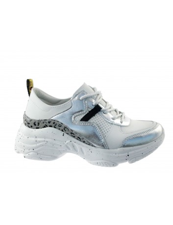 Sportowe Sneakersy skórzany  T.Sokolski FLY W20-05 ,Kolor biały srebrny