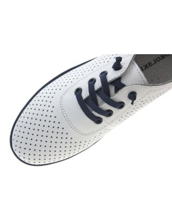 Letni półbut damski T.Sokolski GS W20-16,Kolor biały z granatowym