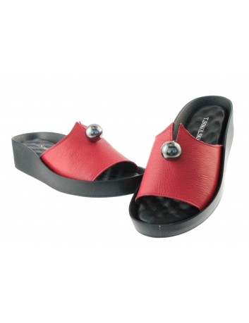 Skórzany klapek damski T.Sokolski BK L20-12,Kolor czerwony