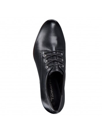Półbut skórzany damski Tamaris 1-23301-25B,czarny