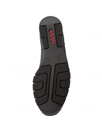 Skórzany półbut damski Rieker 53766-45G,grafit