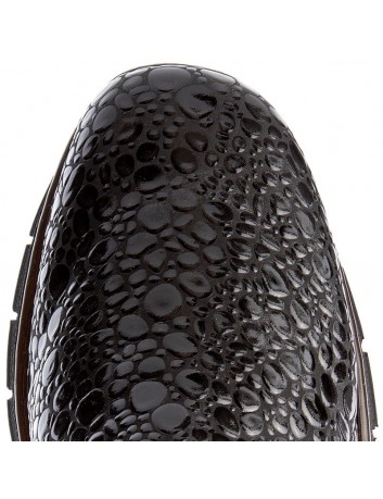 Skórzany półbut damski Rieker 53766-45G,grafit