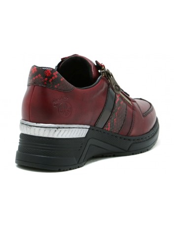 Sportowy półbut damski Rieker N4321-35V,bordowy