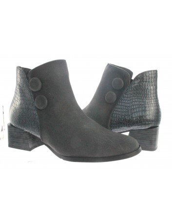 Botek damski skórzany Maciejka 04772 grafitowy
