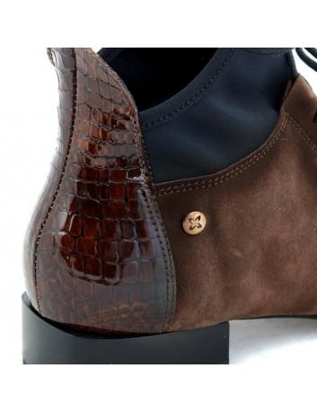 Botek damski skórzany Maciejka 04744 brązowy