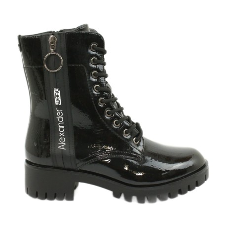 Trzewik damski M.Daszyński AR MR1813-31 czarny lakier