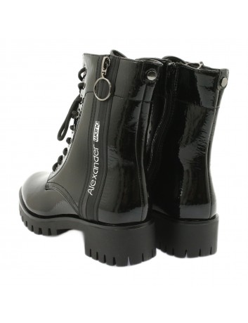 Trzewik damski M.Daszyński AR MR1813-31 czarny lakier