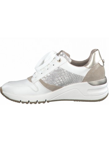 Półbut sneakers skórzany Tamaris 1-23702-26 biały
