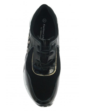 Sportowe sneakersy skórzane T.Sokolski OC W21-96 czarny złoty