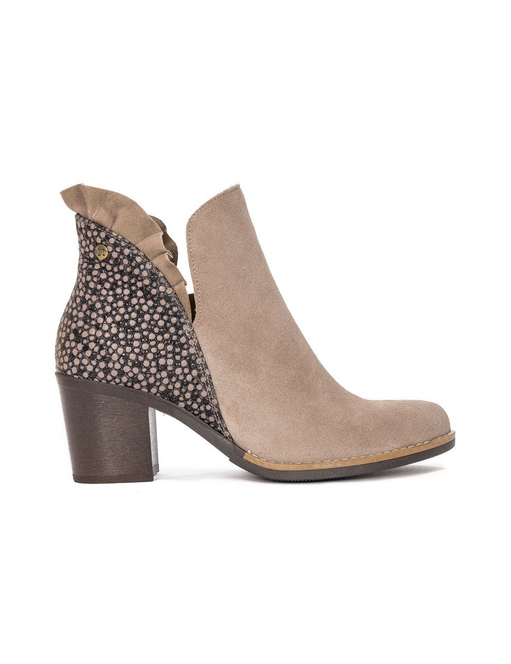 Botki damskie skórzane Maciejka 04833-04 beżowy