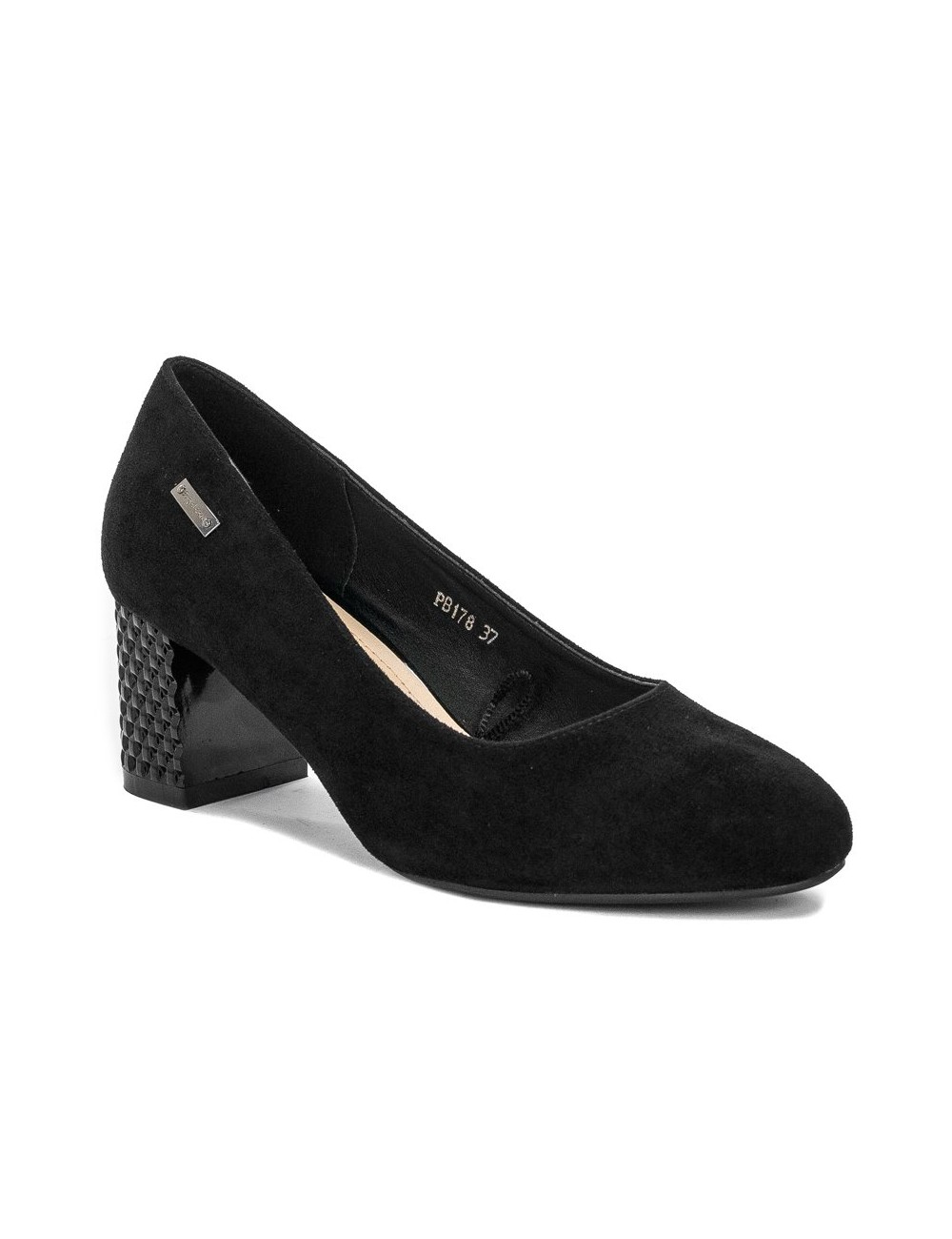 Półbuty damskie Sergio Leone PB178 czarny zamsz