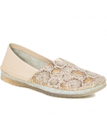 Balerina damska skórzana Maciejka 01930-81 beżowy