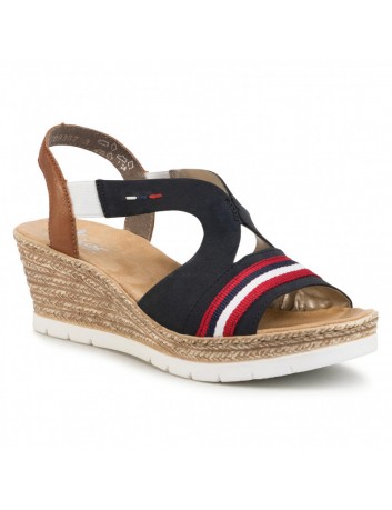 Sandał damski Rieker 619S6-14 granatowy
