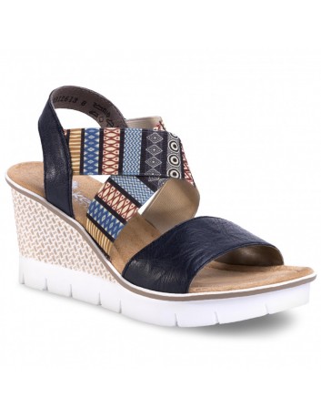 Sandał damski Rieker 68518-14 granatowy