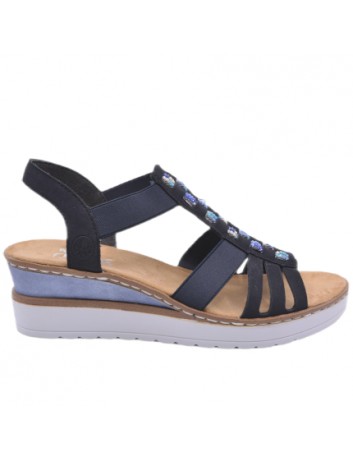 Sandał damski Rieker V3822-14 granatowy