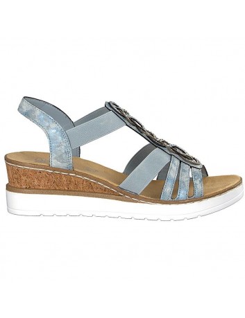 Sandał damski Rieker V38H8-12 szary
