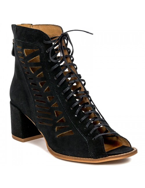 Botki damskie skórzane Maciejka 04040-01czarny