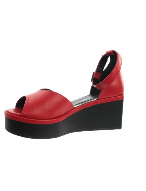 Sandały skórzane damskie T.SOKOLSKI LP 414-2301 czerwony